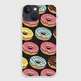 Чехол для iPhone 13 mini с принтом Сладкоежка в Кировске,  |  | еда | пончик | пончики | сладкое | сладкоежка | сладкоежкам