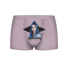 Мужские трусы 3D с принтом Billie Pink Art в Кировске, 50% хлопок, 50% полиэстер | классическая посадка, на поясе мягкая тканевая резинка | bad | bad guy | billi | billie | billie eilish | eilish | good girl | music | swag | айлиш | беляш | били | били айлиш | билли | билли айлиш | билли эйлиш | биляш | музка | певица | эйлиш