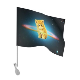 Флаг для автомобиля с принтом Рыжий Котик в Кировске, 100% полиэстер | Размер: 30*21 см | cat | cats | животные | киса | киска | кот | котики | коты | котэ | кошка | природа