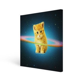 Холст квадратный с принтом Рыжий Котик в Кировске, 100% ПВХ |  | cat | cats | животные | киса | киска | кот | котики | коты | котэ | кошка | природа