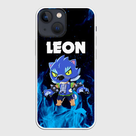 Чехол для iPhone 13 mini с принтом BRAWL STARS LEON в Кировске,  |  | brawl stars | crow | leon | leon shark | leon werewolf | sally leon | shark | stars | werewolf | акула | берли | ворон | леон | леон акула | оборотень | оборотень леон | спайк | эль примо