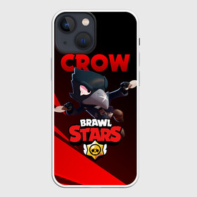 Чехол для iPhone 13 mini с принтом BRAWL STARS CROW в Кировске,  |  | brawl stars | crow | leon | leon shark | leon werewolf | sally leon | shark | stars | werewolf | акула | берли | ворон | леон | леон акула | оборотень | оборотень леон | спайк | эль примо