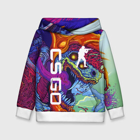 Детская толстовка 3D с принтом CS GO HYPERBEAST | КС ГО ХАЙПЕРБИСТ в Кировске, 100% полиэстер | двухслойный капюшон со шнурком для регулировки, мягкие манжеты на рукавах и по низу толстовки, спереди карман-кенгуру с мягким внутренним слоем | Тематика изображения на принте: astralis | awp | counter strike | cs go | cs go global offensive | cs:go | faze clan | hyper beast | team liquid | астралис | кс го | тим ликвид | фейз клан | хайпер бист