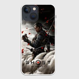 Чехол для iPhone 13 mini с принтом Ghost of Tsushima в Кировске,  |  | action | adventure | game | ghost | japan | samurai | tsushima | игра | призрак | приключение | самурай | тень | цусима | экшн | япония