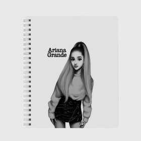 Тетрадь с принтом Ariana Grande (Ариана Гранде) в Кировске, 100% бумага | 48 листов, плотность листов — 60 г/м2, плотность картонной обложки — 250 г/м2. Листы скреплены сбоку удобной пружинной спиралью. Уголки страниц и обложки скругленные. Цвет линий — светло-серый
 | ariana grande | актриса | американская певица | ариана | ариана гранде | гранде | девушка | музыка | певица | песни | продюсер