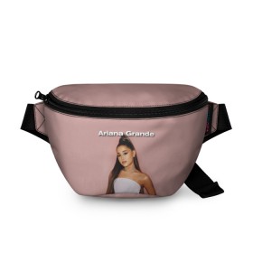 Поясная сумка 3D с принтом Ariana Grande (Ариана Гранде) в Кировске, 100% полиэстер | плотная ткань, ремень с регулируемой длиной, внутри несколько карманов для мелочей, основное отделение и карман с обратной стороны сумки застегиваются на молнию | ariana grande | актриса | американская певица | ариана | ариана гранде | гранде | девушка | музыка | певица | песни | продюсер