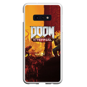 Чехол для Samsung S10E с принтом DOOM eternal 2020 в Кировске, Силикон | Область печати: задняя сторона чехла, без боковых панелей | Тематика изображения на принте: 2020 | dom | doom | eternal | fortnite | pubg | дом | дум | дуум | пабг | пубг | фортнайт