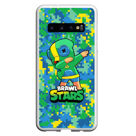 Чехол для Samsung Galaxy S10 с принтом Brawl Stars Leon Dab в Кировске, Силикон | Область печати: задняя сторона чехла, без боковых панелей | Тематика изображения на принте: brawl | computer | dab | dance | game | gesture | hero | leon | main | moba | stars | герой | главный | даб | драки | жест | звезды | игра | компьютерная | лев | моба | танец