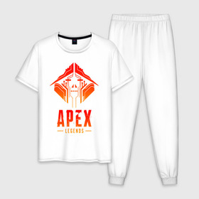 Мужская пижама хлопок с принтом APEX LEGENDS CRYPTO в Кировске, 100% хлопок | брюки и футболка прямого кроя, без карманов, на брюках мягкая резинка на поясе и по низу штанин
 | apex | apex legends | legend | legends. | апекс игра | апекс легенд | апекс легендc