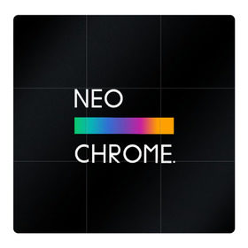 Магнитный плакат 3Х3 с принтом NEO CHROME в Кировске, Полимерный материал с магнитным слоем | 9 деталей размером 9*9 см | Тематика изображения на принте: rgb | контрастный | круг | металл | мудрость | мысль | надпись | палитра | радуга | радужный | символ | сфера | текст | фраза | цветной | яркий