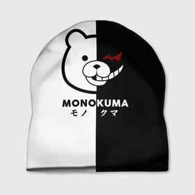 Шапка 3D с принтом _Monokuma_ в Кировске, 100% полиэстер | универсальный размер, печать по всей поверхности изделия | anime | character | dangan ronpa | kawai | manga | аниме | анимэ | глаз | данганронпа | двухцветная | директор | злодей | из | изображение | кавай | крутой | лицо | манга | медведь | милый | мишка | на груди | необычный | нос