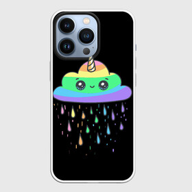 Чехол для iPhone 13 Pro с принтом радужный единорог в Кировске,  |  | Тематика изображения на принте: like | likee | rainbow | единорог | лайк | облоко | радужный единорог | тучка