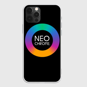 Чехол для iPhone 12 Pro с принтом NEO CHROME в Кировске, силикон | область печати: задняя сторона чехла, без боковых панелей | контрастный | металл | радуга | радужный | цветной | яркий