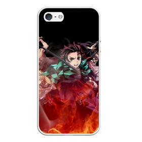 Чехол для iPhone 5/5S матовый с принтом KIMETSU NO YAIBA в Кировске, Силикон | Область печати: задняя сторона чехла, без боковых панелей | demon slayer | demon slayer: kimetsu no yaiba | kimetsu | kimetsu no yaiba | nezuko | slayer | tanjiro | клинок рассекающий демонов | незуко | танджиро | шинобу кочо