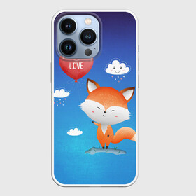 Чехол для iPhone 13 Pro с принтом Милый лисенок в Кировске,  |  | fox | венок | животные | лиса | лисенок | лисичка | полевые цветы | полынь | рисунок | ромашки | стикер | цветы