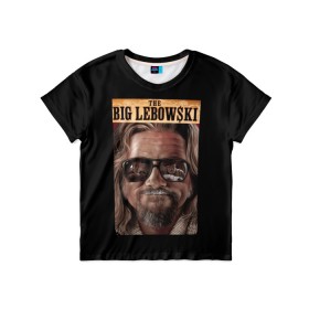 Детская футболка 3D с принтом The Big Lebowski в Кировске, 100% гипоаллергенный полиэфир | прямой крой, круглый вырез горловины, длина до линии бедер, чуть спущенное плечо, ткань немного тянется | Тематика изображения на принте: big | lebowski | the | большой | кинофильм | лебовски