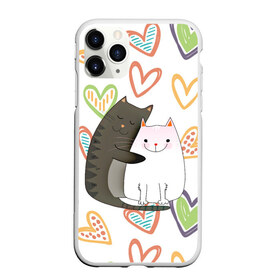 Чехол для iPhone 11 Pro матовый с принтом Сладкая парочка в Кировске, Силикон |  | 14 февраля | 8 марта | валентинов день | верность | влюбленность | влюбленные | вместе навсегда | двое | девичник | девушке | кот | коты | кошка | кошки | любимая | любимый | люблю | люблю тебя | мы с то