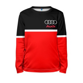 Детский лонгслив 3D с принтом AUDI SPORT в Кировске, 100% полиэстер | длинные рукава, круглый вырез горловины, полуприлегающий силуэт
 | audi | auto | sport | авто | автомобиль | автомобильные | ауди | бренд | марка | машины | спорт