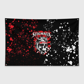 Флаг-баннер с принтом Stigmata | Стигмата (Z) в Кировске, 100% полиэстер | размер 67 х 109 см, плотность ткани — 95 г/м2; по краям флага есть четыре люверса для крепления | music | rock | stigmata | альтернатива | музыка | рок | стигмата | тарас уманскии