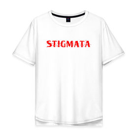 Мужская футболка хлопок Oversize с принтом Stigmata в Кировске, 100% хлопок | свободный крой, круглый ворот, “спинка” длиннее передней части | Тематика изображения на принте: music | rock | stigmata | альтернатива | музыка | рок | стигмата | тарас уманскии