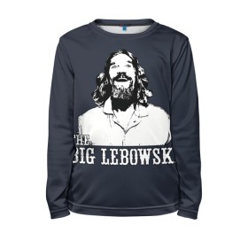 Детский лонгслив 3D с принтом The Big Lebowski в Кировске, 100% полиэстер | длинные рукава, круглый вырез горловины, полуприлегающий силуэт
 | dude | film | бриджес | герой | джефф | джеффри | дюдя | комедия | лебовски | персонаж | фильм | чувак