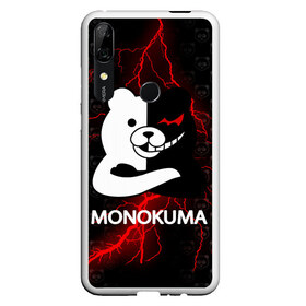 Чехол для Honor P Smart Z с принтом MONOKUMA в Кировске, Силикон | Область печати: задняя сторона чехла, без боковых панелей | Тематика изображения на принте: anime | bear | black  white | danganronpa | kurokuma | monodam | monokuma | monomi | monotaro | pink | rabbit | school | shirokuma | аниме | главарь | мoноми | монокума | черно белый | школа