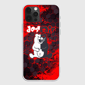 Чехол для iPhone 12 Pro Max с принтом MONOKUMA в Кировске, Силикон |  | Тематика изображения на принте: anime | bear | black  white | danganronpa | kurokuma | monodam | monokuma | monomi | monotaro | pink | rabbit | school | shirokuma | аниме | главарь | мoноми | монокума | черно белый | школа