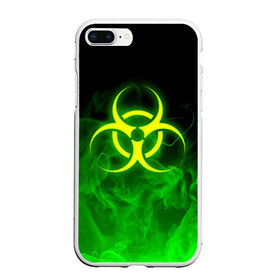 Чехол для iPhone 7Plus/8 Plus матовый с принтом BIOHAZARD в Кировске, Силикон | Область печати: задняя сторона чехла, без боковых панелей | Тематика изображения на принте: biohazard | radiation | re | re3 | residenr evil | toxic | virusвирус | world war z | биохазард | обитель зла | радиация | токсик | эпидемия