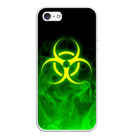 Чехол для iPhone 5/5S матовый с принтом BIOHAZARD в Кировске, Силикон | Область печати: задняя сторона чехла, без боковых панелей | biohazard | radiation | re | re3 | residenr evil | toxic | virusвирус | world war z | биохазард | обитель зла | радиация | токсик | эпидемия