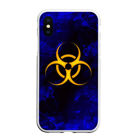 Чехол для iPhone XS Max матовый с принтом BIOHAZARD в Кировске, Силикон | Область печати: задняя сторона чехла, без боковых панелей | Тематика изображения на принте: biohazard | radiation | re | re3 | residenr evil | toxic | virusвирус | world war z | биохазард | обитель зла | радиация | токсик | эпидемия