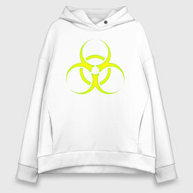 Женское худи Oversize хлопок с принтом BIOHAZARD в Кировске, френч-терри — 70% хлопок, 30% полиэстер. Мягкий теплый начес внутри —100% хлопок | боковые карманы, эластичные манжеты и нижняя кромка, капюшон на магнитной кнопке | biohazard | radiation | re | re3 | residenr evil | toxic | virusвирус | world war z | биохазард | обитель зла | радиация | токсик | эпидемия