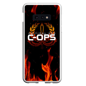 Чехол для Samsung S10E с принтом CRITICAL OPS (C-OPS) в Кировске, Силикон | Область печати: задняя сторона чехла, без боковых панелей | c ops | critical ops | cs go | esport | fbi | free fire | game | ops | swat | игра | к опс | киберспорт | критикал | критикал опс | критические операции | опс | сват | фбр | экшен