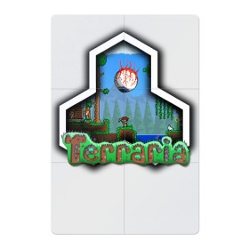 Магнитный плакат 2Х3 с принтом Terraria в Кировске, Полимерный материал с магнитным слоем | 6 деталей размером 9*9 см | Тематика изображения на принте: game | logo | teraria | terraria | игра | инди игра | логотип | надпись | терария | террария