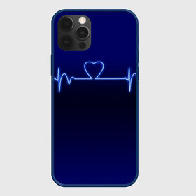 Чехол для iPhone 12 Pro с принтом Кардиограмма про любовь в Кировске, силикон | область печати: задняя сторона чехла, без боковых панелей | 14 февраля | 8 марта | валентинов день | влюблен | влюбленность | влюбленные | вместе навсегда | девичник | девушке | день вл | для жены | здоровье | кардиограмма | любимая | любимый | люблю