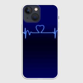 Чехол для iPhone 13 mini с принтом Кардиограмма про любовь в Кировске,  |  | 14 февраля | 8 марта | валентинов день | влюблен | влюбленность | влюбленные | вместе навсегда | девичник | девушке | день вл | для жены | здоровье | кардиограмма | любимая | любимый | люблю