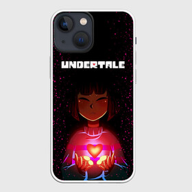 Чехол для iPhone 13 mini с принтом UNDERTALE FRISK в Кировске,  |  | asriel dreemurr | chara | frisk | gaster blaster | sans | undertale | азриэль дримурр | андертейл | андрайн | гастер | меттатон | санс | фриск | чара