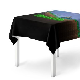Скатерть 3D с принтом terraria game в Кировске, 100% полиэстер (ткань не мнется и не растягивается) | Размер: 150*150 см | game | pixel | terraria | игра | пиксель | террариа
