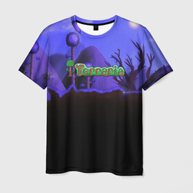 Мужская футболка 3D с принтом TERRARIA в Кировске, 100% полиэфир | прямой крой, круглый вырез горловины, длина до линии бедер | game | pixel | terraria | игра | пиксель | террариа