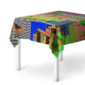 Скатерть 3D с принтом terraria в Кировске, 100% полиэстер (ткань не мнется и не растягивается) | Размер: 150*150 см | game | pixel | terraria | игра | пиксель | террариа