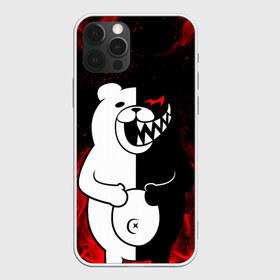 Чехол для iPhone 12 Pro Max с принтом MONOKUMA в Кировске, Силикон |  | Тематика изображения на принте: anime | bear | black  white | danganronpa | kurokuma | monodam | monokuma | monomi | monotaro | rabbit | school | shirokuma | аниме | главарь | мoноми | монокума | черно белый | школа