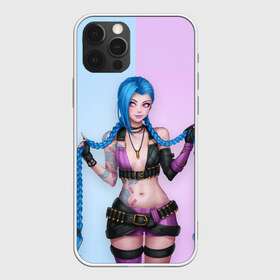 Чехол для iPhone 12 Pro Max с принтом League of Legends Jinx в Кировске, Силикон |  | art | braids | cartridges | character | game | girl | jinx | league of legends | lol | pigtails | tattoo | арт | девушка | джинкс | игра | косички | косы | лига легенд | лол | патроны | персонаж | тату