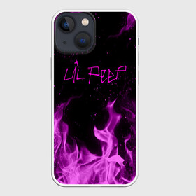 Чехол для iPhone 13 mini с принтом LIL PEEP FIRE в Кировске,  |  | lil peep | lil prince | pink | зарубежная музыка | лил пип | маленький принц