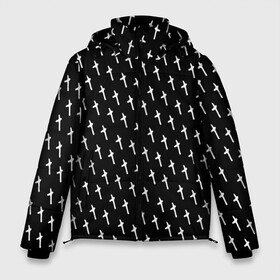 Мужская зимняя куртка 3D с принтом LiL PEEP Pattern в Кировске, верх — 100% полиэстер; подкладка — 100% полиэстер; утеплитель — 100% полиэстер | длина ниже бедра, свободный силуэт Оверсайз. Есть воротник-стойка, отстегивающийся капюшон и ветрозащитная планка. 

Боковые карманы с листочкой на кнопках и внутренний карман на молнии. | Тематика изображения на принте: lil peep | lil prince | pink | зарубежная музыка | лил пип | маленький принц
