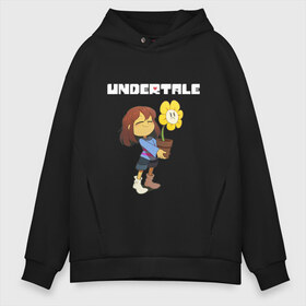 Мужское худи Oversize хлопок с принтом UNDERTALE в Кировске, френч-терри — 70% хлопок, 30% полиэстер. Мягкий теплый начес внутри —100% хлопок | боковые карманы, эластичные манжеты и нижняя кромка, капюшон на магнитной кнопке | asriel dreemurr | chara | frisk | gaster blaster | sans | undertale | азриэль дримурр | андертейл | андрайн | гастер | меттатон | санс | фриск | чара