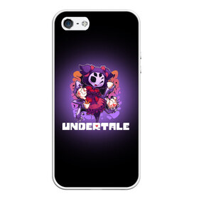 Чехол для iPhone 5/5S матовый с принтом UNDERTALE в Кировске, Силикон | Область печати: задняя сторона чехла, без боковых панелей | asriel dreemurr | chara | frisk | gaster blaster | sans | undertale | азриэль дримурр | андертейл | андрайн | гастер | меттатон | санс | фриск | чара