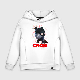 Детское худи Oversize хлопок с принтом Brawl Stars CROW в Кировске, френч-терри — 70% хлопок, 30% полиэстер. Мягкий теплый начес внутри —100% хлопок | боковые карманы, эластичные манжеты и нижняя кромка, капюшон на магнитной кнопке | brawl | brawl stars | crow | leon | sally | shark | stars | акула | бравл | бравл старс | браво старс | игра | компьютерная | кров | леон | леон акула | онлайн | старс | шарк