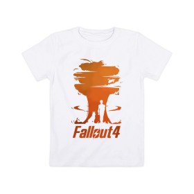 Детская футболка хлопок с принтом Fallout 4 в Кировске, 100% хлопок | круглый вырез горловины, полуприлегающий силуэт, длина до линии бедер | art | dog | drone | explosion | fallout | fallout 4 | game | man | арт | взрыв | дрон | игра | собака | фоллаут | фоллаут 4 | человек