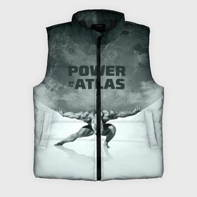 Мужской жилет утепленный 3D с принтом Power of the Atlas в Кировске,  |  | atlas | power | powerlifting | sport | strength | weightlifting | атлант | бодибилдинг | качок | пауэрлифтинг | сила | спорт