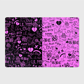 Магнитный плакат 3Х2 с принтом LIL PEEP LOGOBOMBING BLACK PINK в Кировске, Полимерный материал с магнитным слоем | 6 деталей размером 9*9 см | Тематика изображения на принте: lil peep | lil prince | pink | зарубежная музыка | лил пип | маленький принц