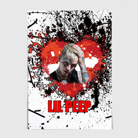 Постер с принтом Lil Peep в Кировске, 100% бумага
 | бумага, плотность 150 мг. Матовая, но за счет высокого коэффициента гладкости имеет небольшой блеск и дает на свету блики, но в отличии от глянцевой бумаги не покрыта лаком | lil | peep | автор | модель | певец | рэпер | хип хоп | эмо рэп.